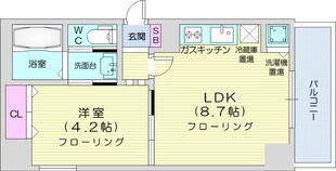 LEE北9条の物件間取画像